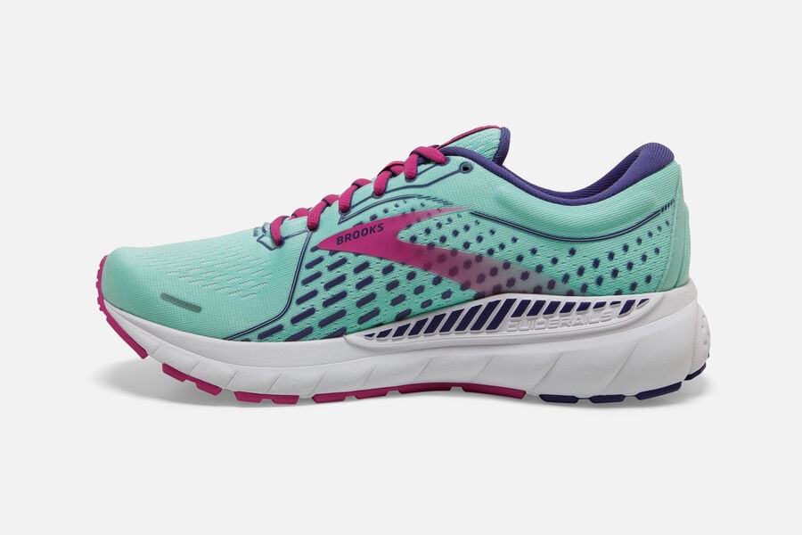 Brooks Adrenaline GTS 21 Road Running Shoes - Womens - Turquoise/Pink - IF1630549